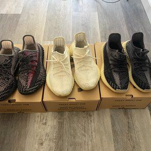 Adidas Yeezy 350 V2 Bundle, Cream White, Carbon, Yecheil Size US 5
